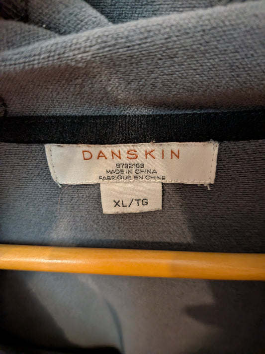 DANSKIN Hoodie col montant anthracite chiné cordon Sport XL