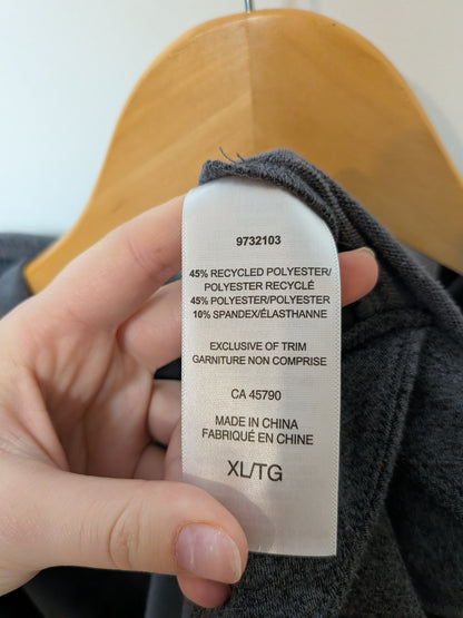 DANSKIN Hoodie col montant anthracite chiné cordon Sport XL