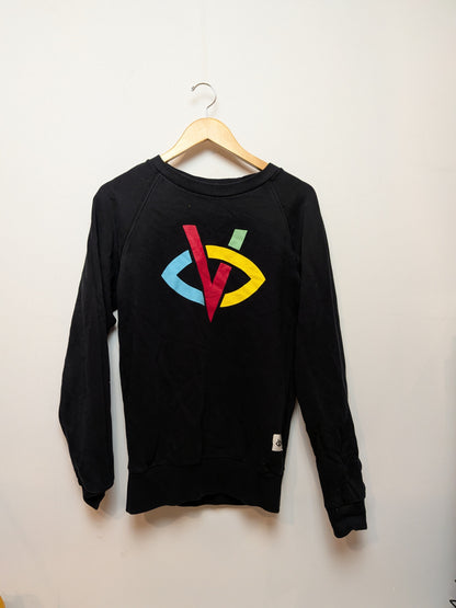 VISIONNAIRE Sweatshirt molleton noir logo graphique Streetwear S