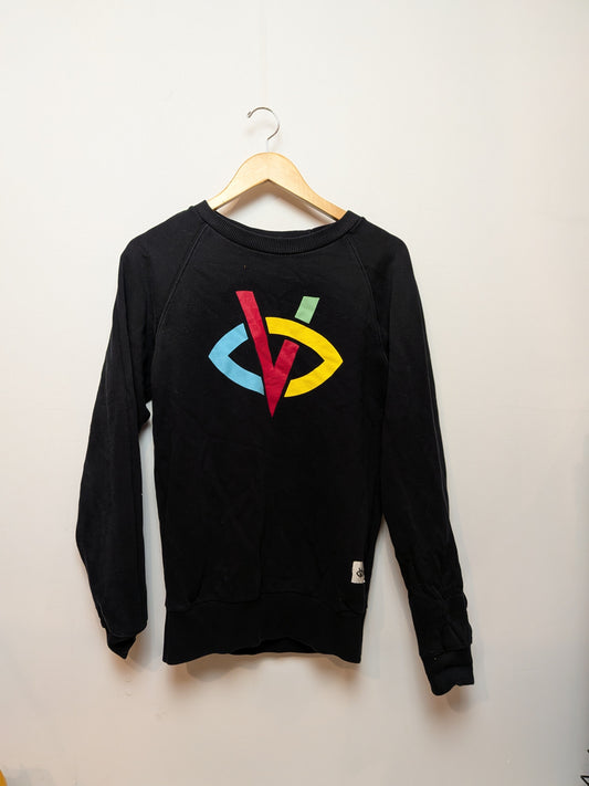 VISIONNAIRE Sweatshirt molleton noir logo graphique Streetwear S