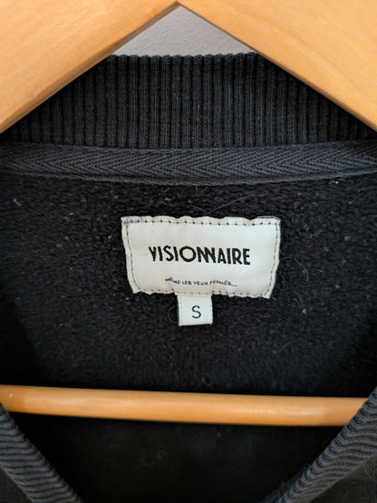 VISIONNAIRE Sweatshirt molleton noir logo graphique Streetwear S
