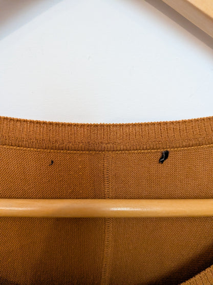Sans marque Tunique ample caramel couture centrale Bohème "M"
