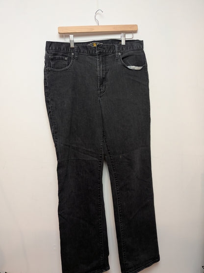 LUCKY BRAND Jeans droit noir délavé 181 Relaxed Straight 34x32