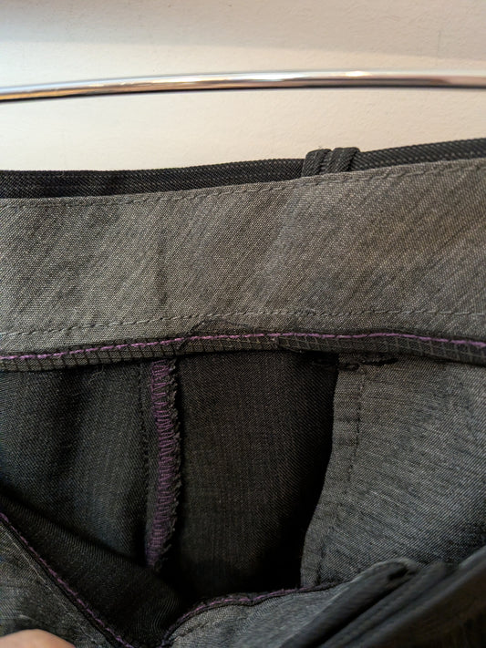 Sans marque Pantalon habillé droit noir infroissable Classique 34x30