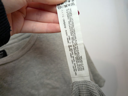 ZARA MAN T-shirt gaufré gris chiné ourlet arrondi Décontracté M