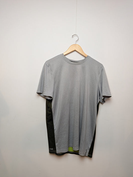 RBX T-shirt technique gris chiné empiècements mesh Sport "L"