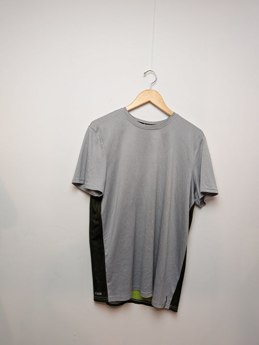 RBX T-shirt technique gris chiné empiècements mesh Sport "L"