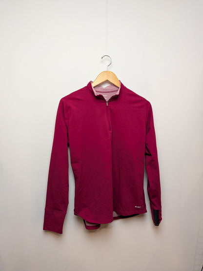 MEC Chandail polaire framboise col zippé Plein air "M"