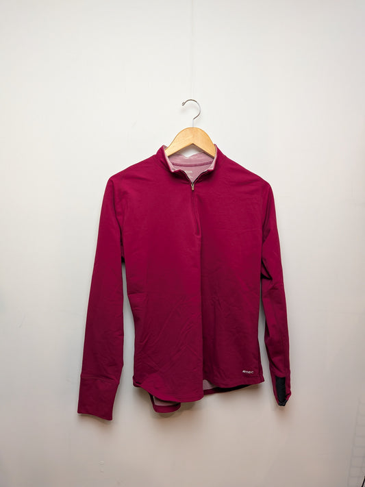 MEC Chandail polaire framboise col zippé Plein air "M"