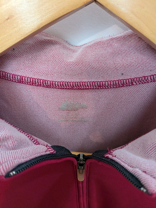 MEC Chandail polaire framboise col zippé Plein air "M"
