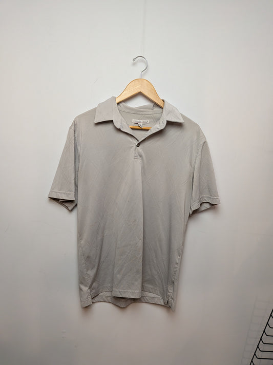 PALMER GOLF Polo texturé gris perle motif losanges Golf M/M