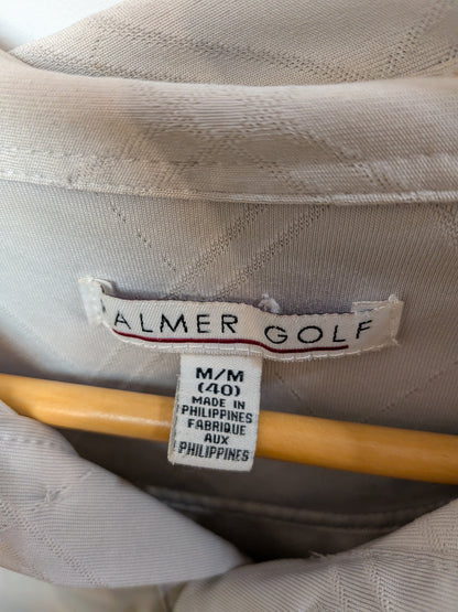PALMER GOLF Polo texturé gris perle motif losanges Golf M/M